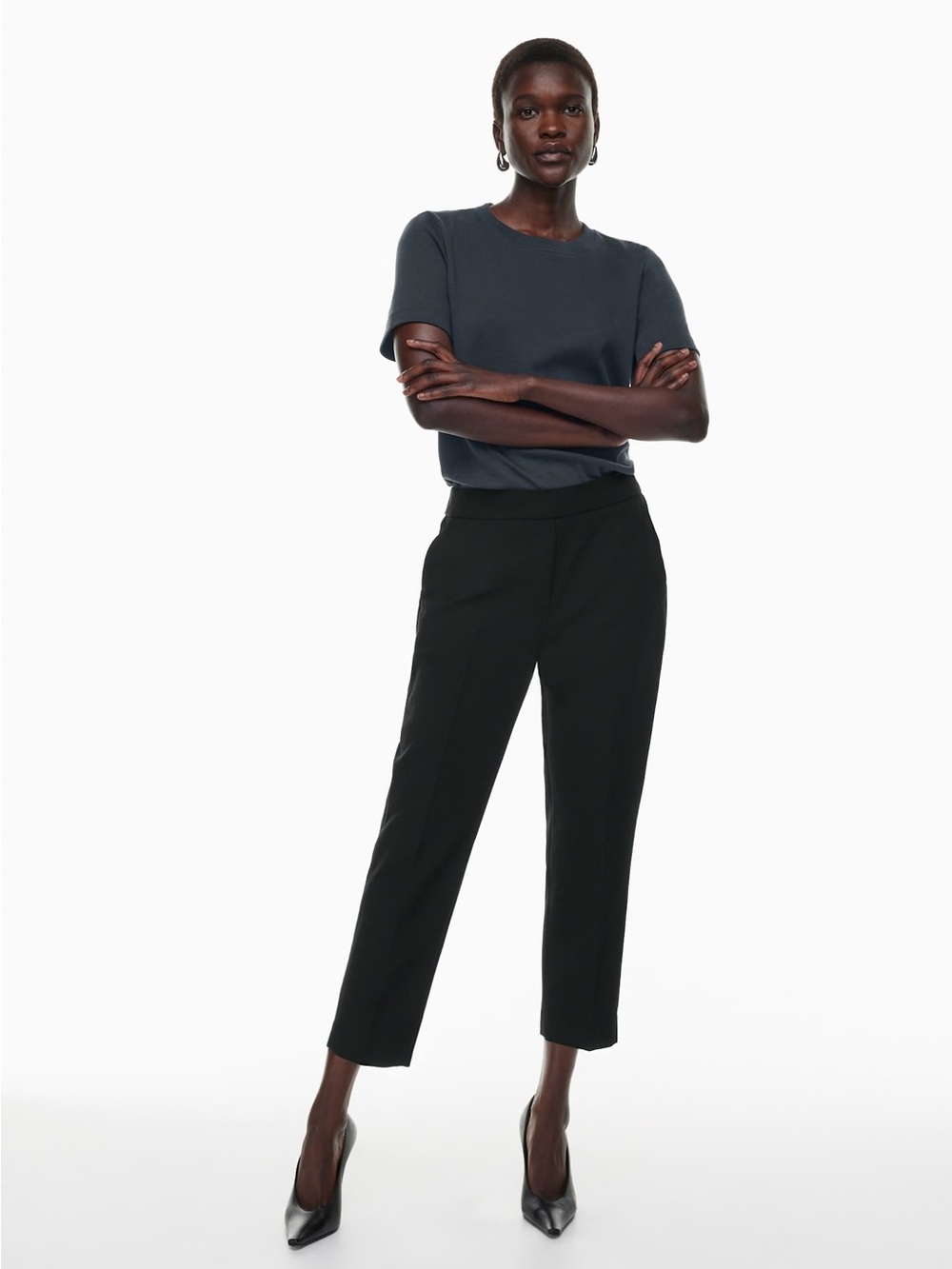 BABATON • Conan Cropped Pant in black size 4 mid rise trousers Aritzia